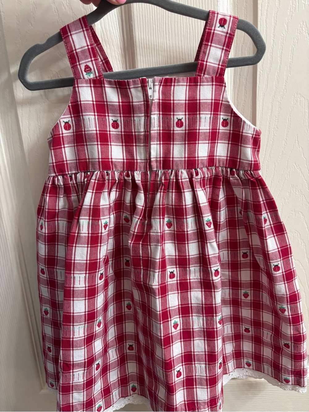 Good Lad Red and White Plaid Vintage Dress - Picture 3 of 5